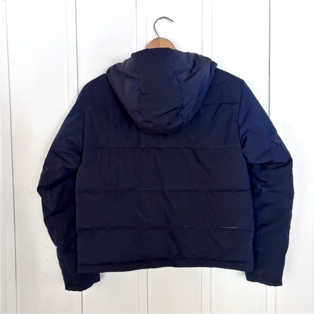 Everlane ReNew Women's Navy Hooded Short Puffer Coat Jacket Size Small - Picture 7 of 11